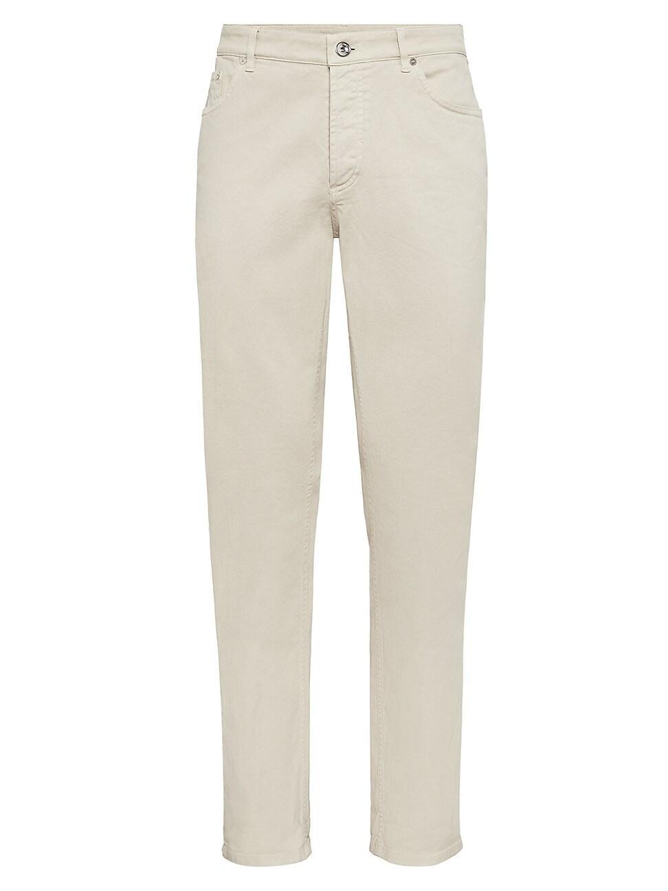 Mens Dyed Comfort Lightweight Denim Trousers Product Image