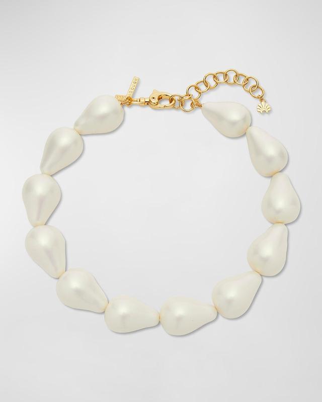 Lele Sadoughi Wilma Imitation Pearl Necklace in 14K Gold Plated, 16 Product Image