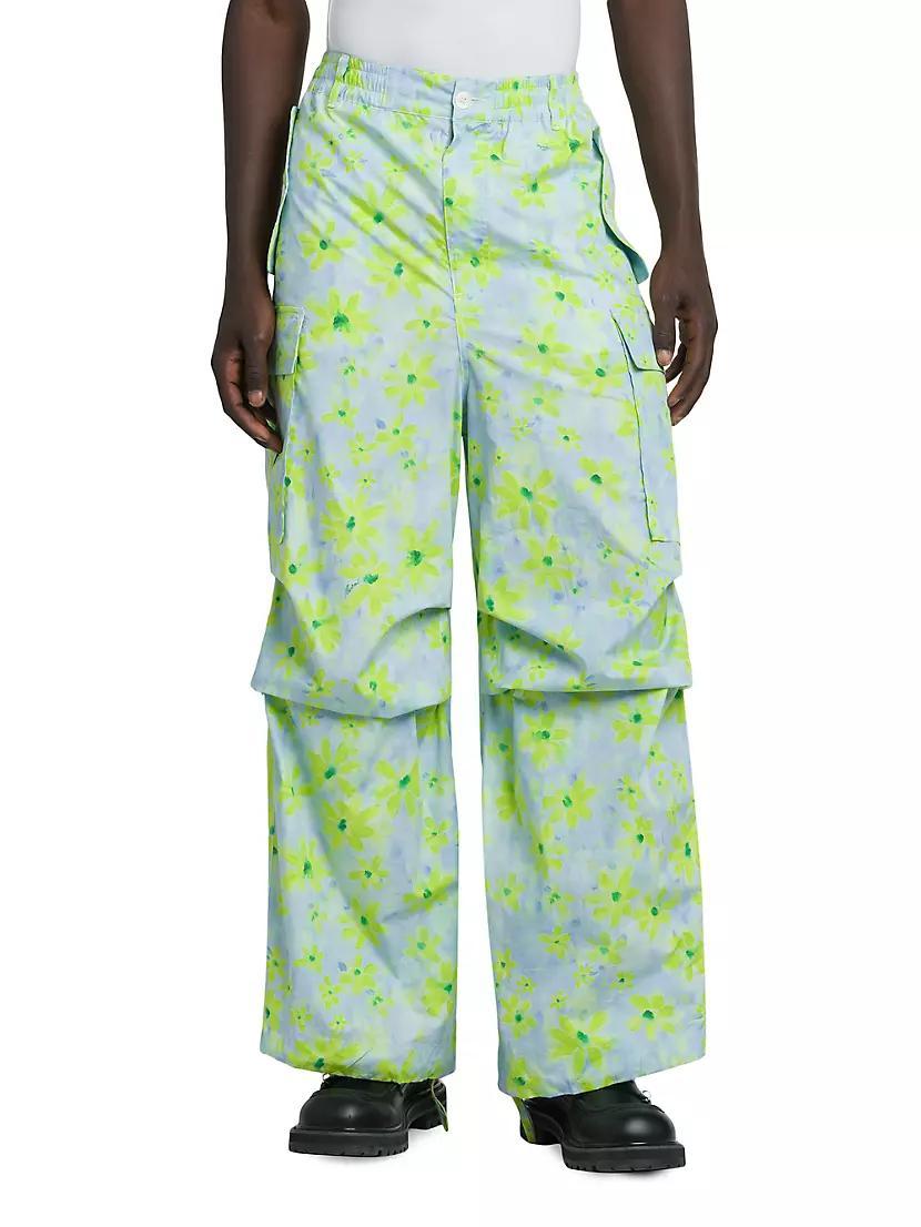 Paint Floral Cargo Pants Product Image