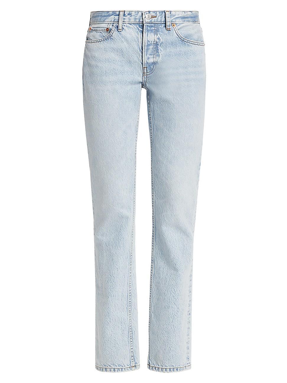 Womens Re/done & Pam Anderson Mid-Rise Rigid Straight-Leg Jeans product image