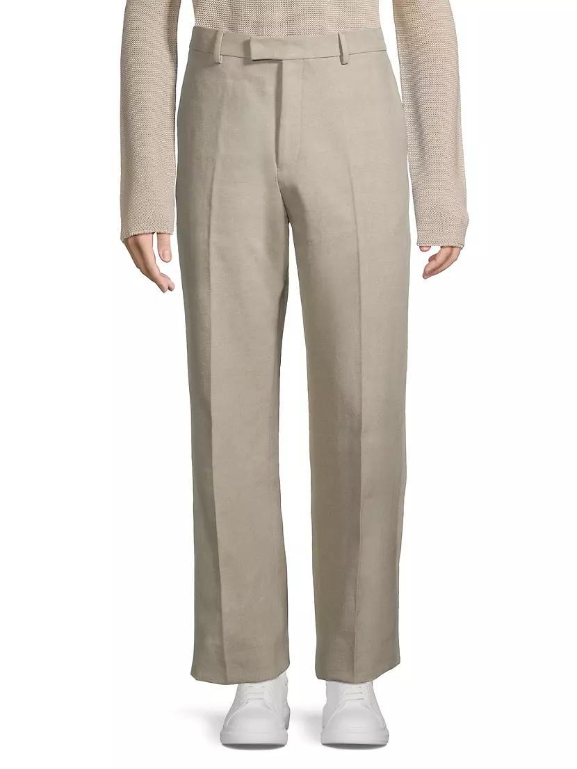 Linen Crease-Front Pants Product Image