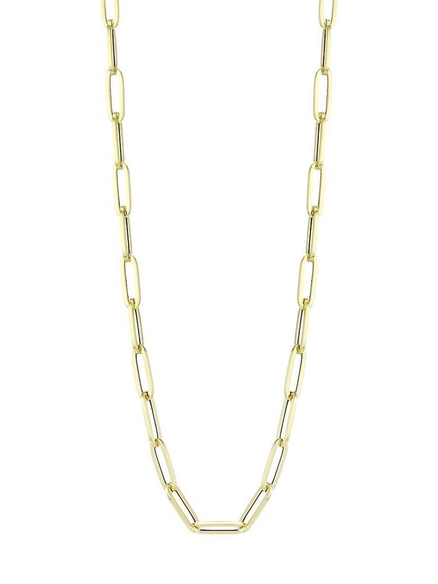 Womens 14K Yellow Gold Paper Clip Chain Necklace Product Image