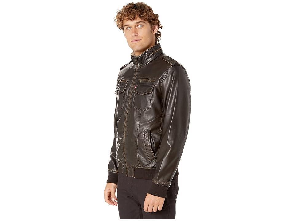 Levi's(r) Two-Pocket Military Bomber with Sherpa Lining (Dark ) Men's Clothing Product Image