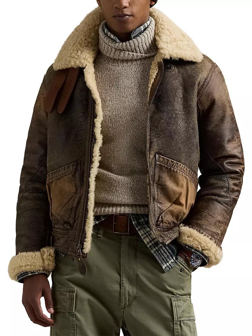 Shearling-Lined Bomber Jacket Product Image