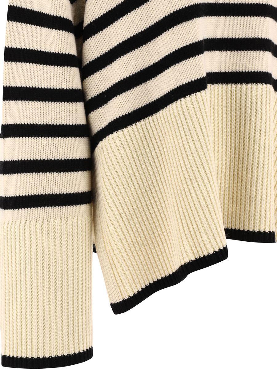 TOTÊME Signature Stripe Knitwear In White Product Image