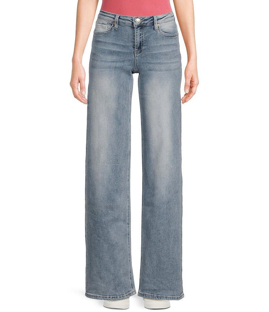 YMI Jeanswear Mid Rise Wide Leg Jeans Product Image