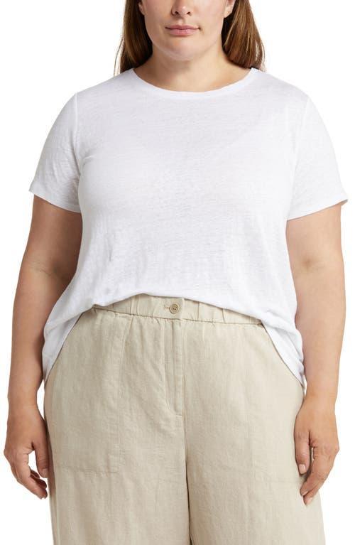 Eileen Fisher Crewneck Organic Linen T-Shirt Product Image