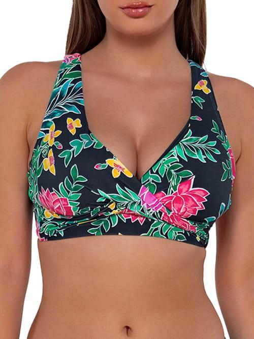 Printed Underwire Wrap Bikini Top Product Image