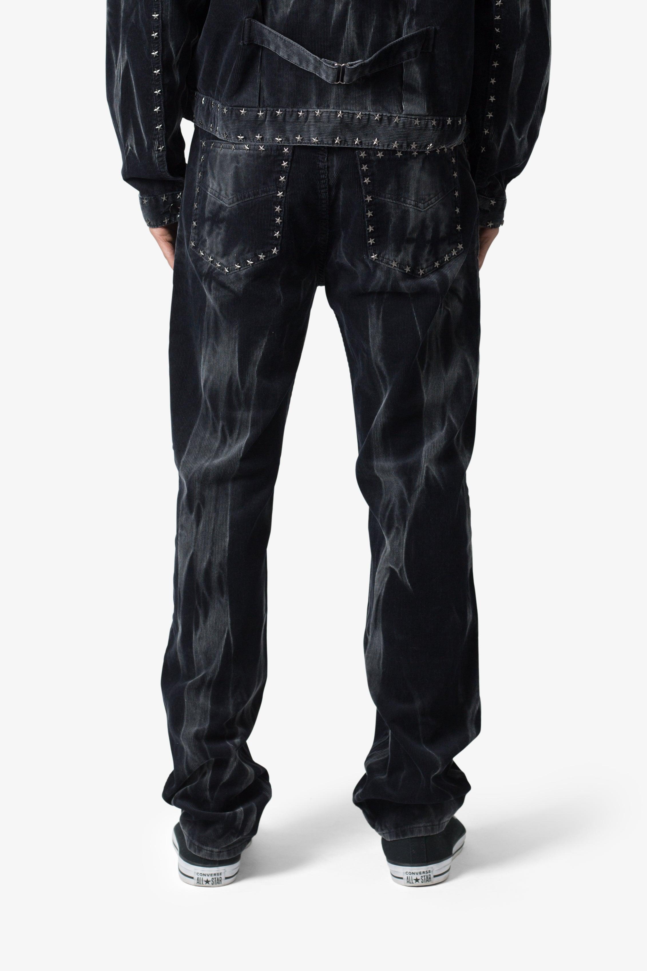 Star Studded Pants - Washed Black Product Image