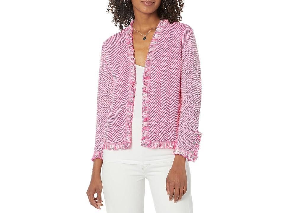 NIC+ZOE Fringe Mix Knit Jacket Product Image