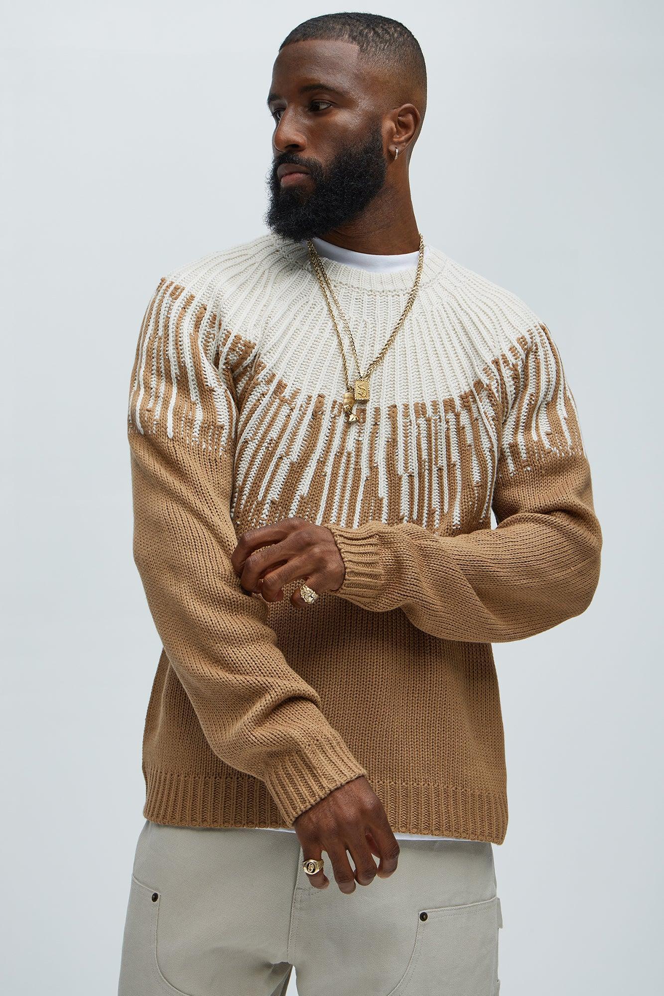 Radiant Crewneck Sweater - Brown Combo Product Image