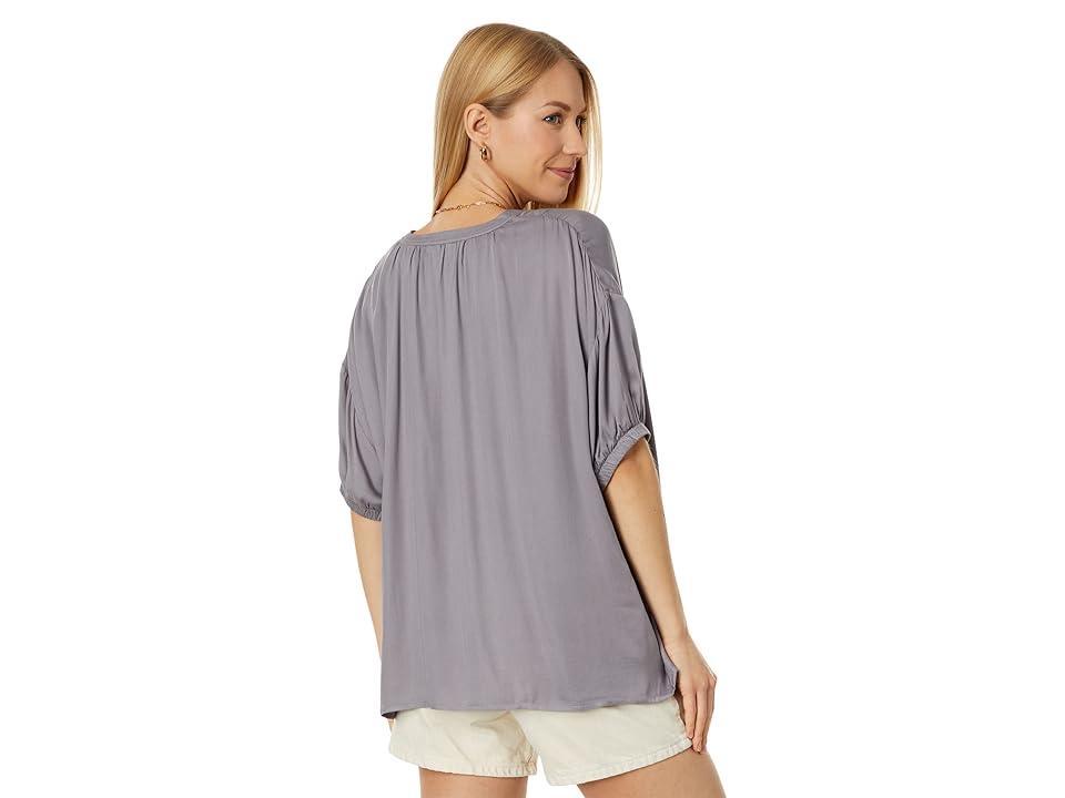 Splendid Jamie Blouse (Oyster) Women's Clothing Product Image