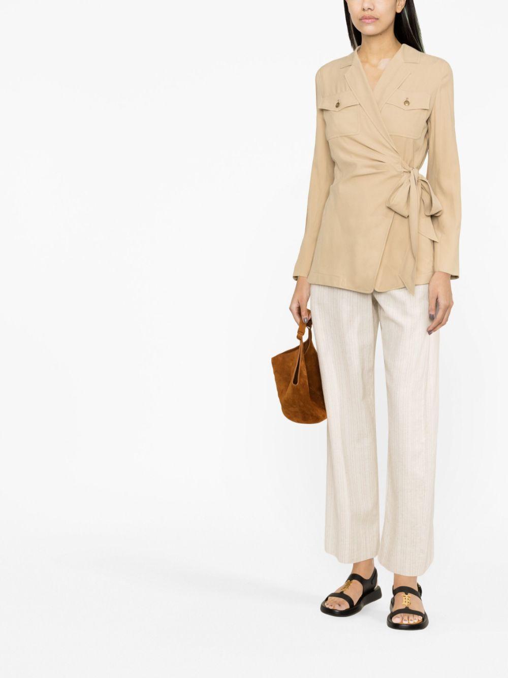 MAX MARA Blazer Aus Seide In Tan Product Image