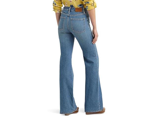 LAUREN Ralph Lauren High-Rise Flare Jeans in Mirabeau Wash (Mirabeau Wash) Women's Jeans Product Image