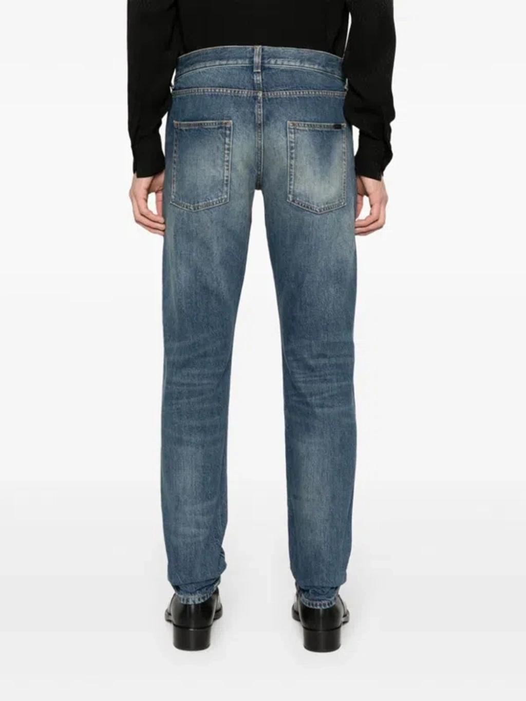 Slim Fit Denim Jeans In Black Product Image