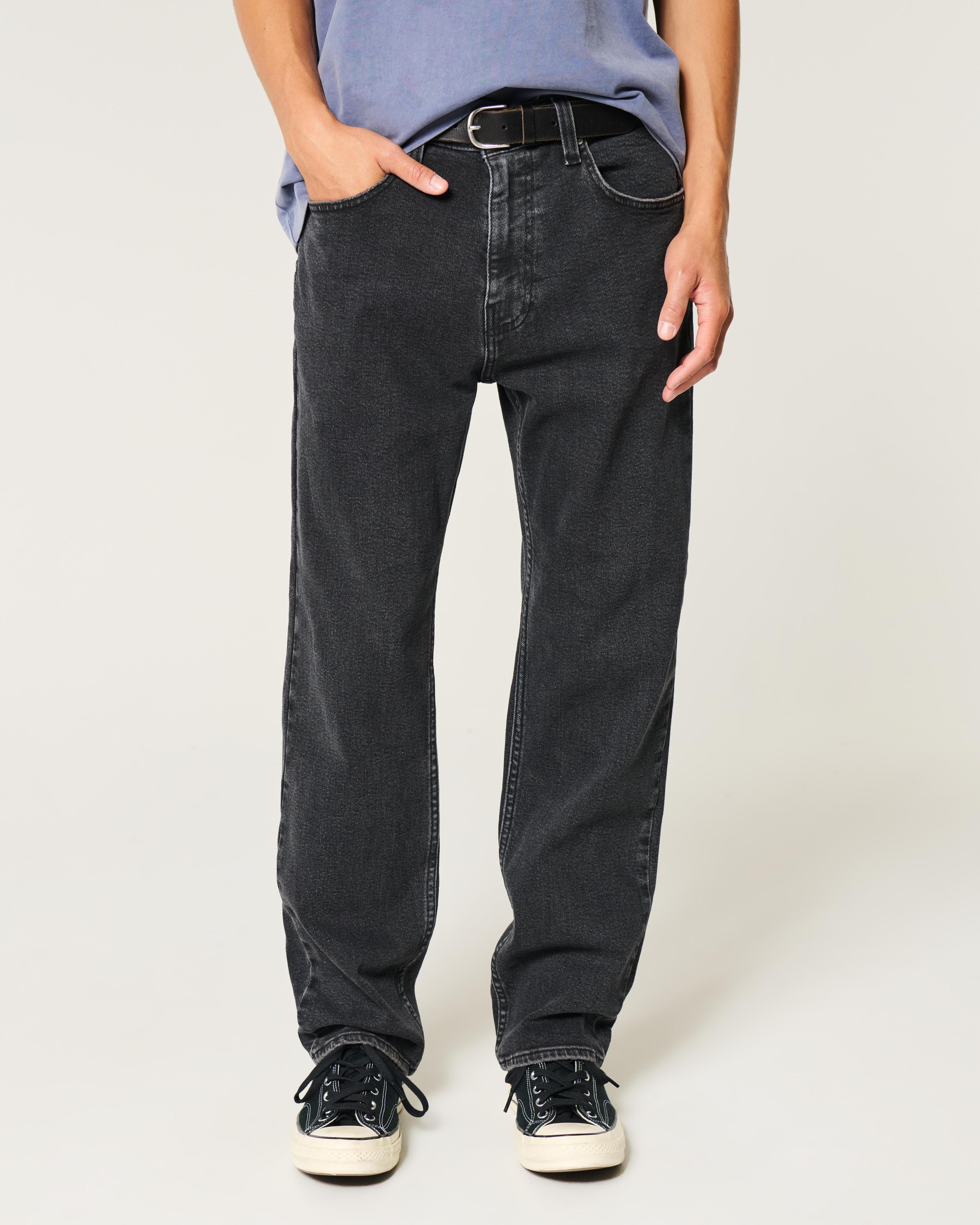 Washed Black Loose Jeans Product Image