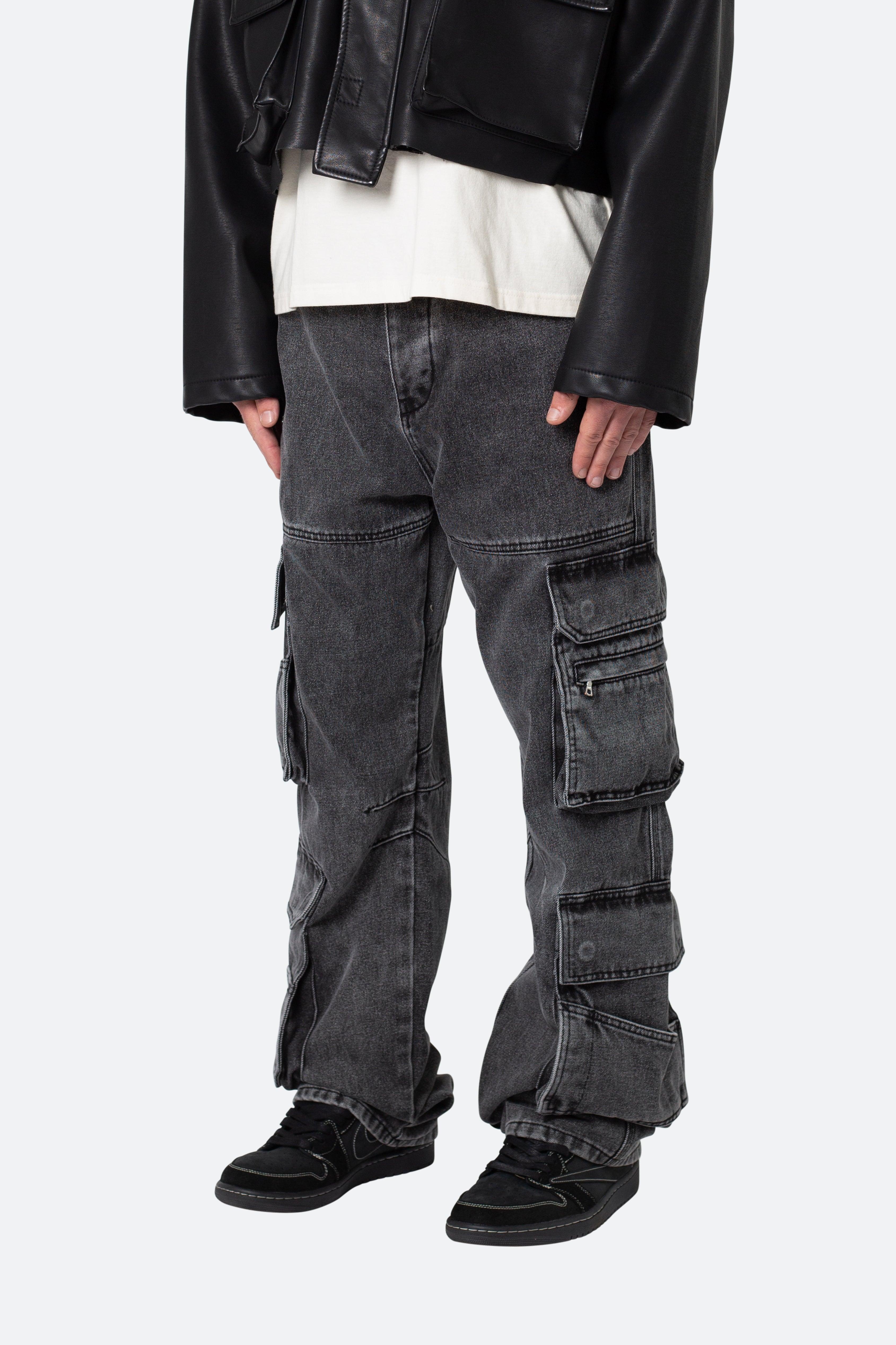 Ultra Baggy Skate Cargo Denim - Washed Black Product Image