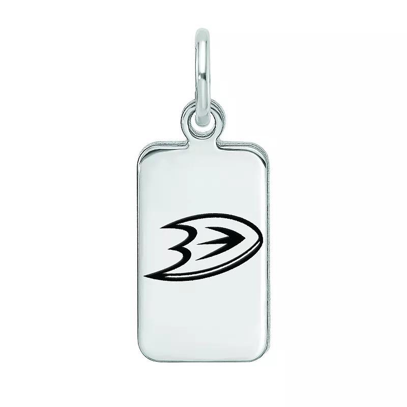 LogoArt Sterling Silver Enamel Anaheim Ducks Tag Pendant, Womens Product Image