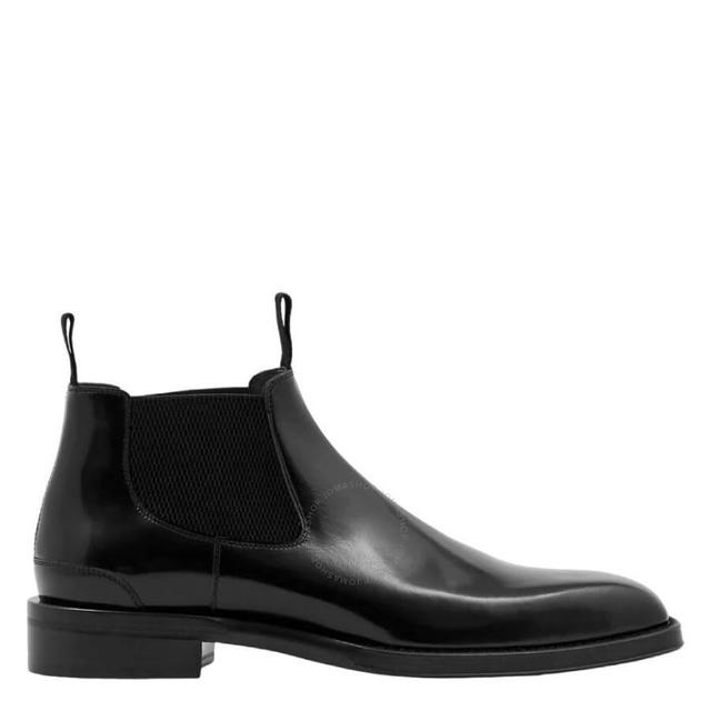 BURBERRY Square-toe Leather Chelsea Boots In Black Product Image