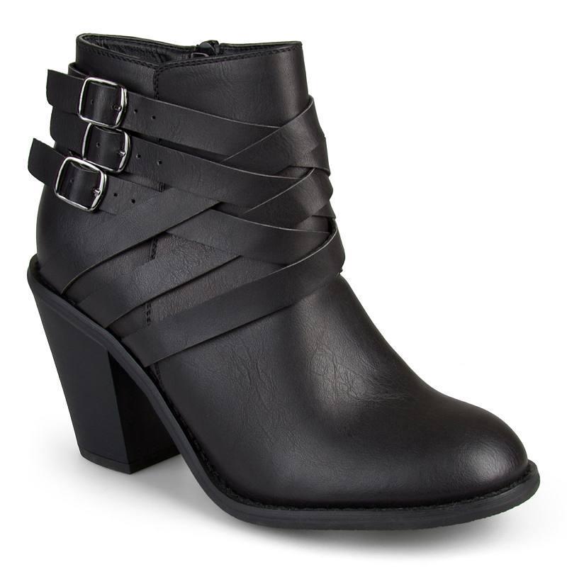 Journee Collection Wide Width Strap Wide Bootie | Womens | | | Boots | Bootie Product Image