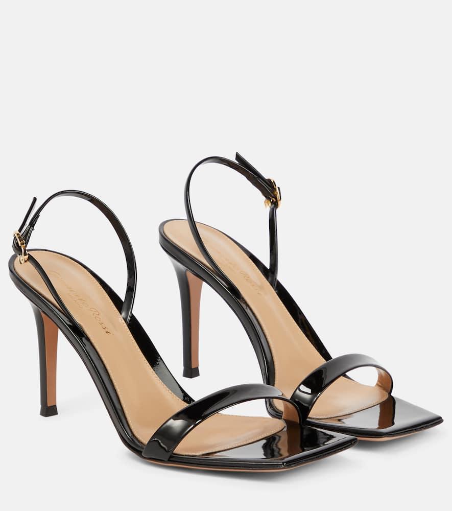 Ribbon 85 Patent Leather Sandals In Black Patent Product Image