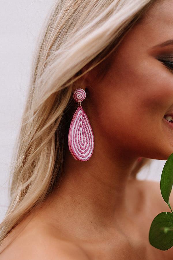 Santorini Swirl Earrings In Blush Product Image