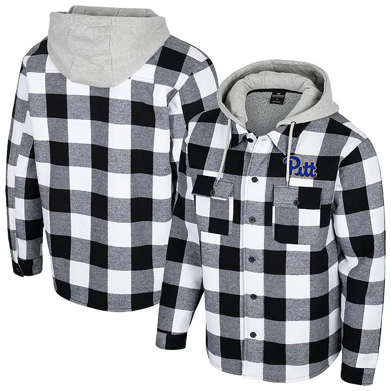 Mens Colosseum /White Pitt Panthers Buffalo Plaid Full-Zip Jacket Product Image