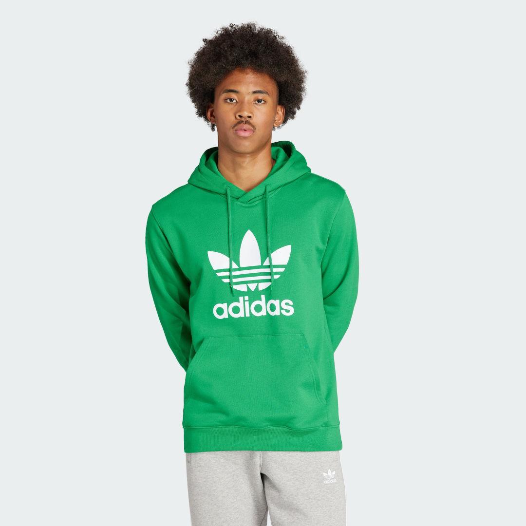 adidas Adicolor Classics Trefoil Hoodie Magic Beige L Mens Product Image