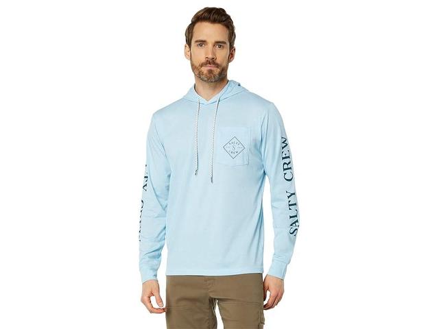 Salty Crew Tippet Pocket Hood Tech Tee (Light ) Men's Clothing Product Image