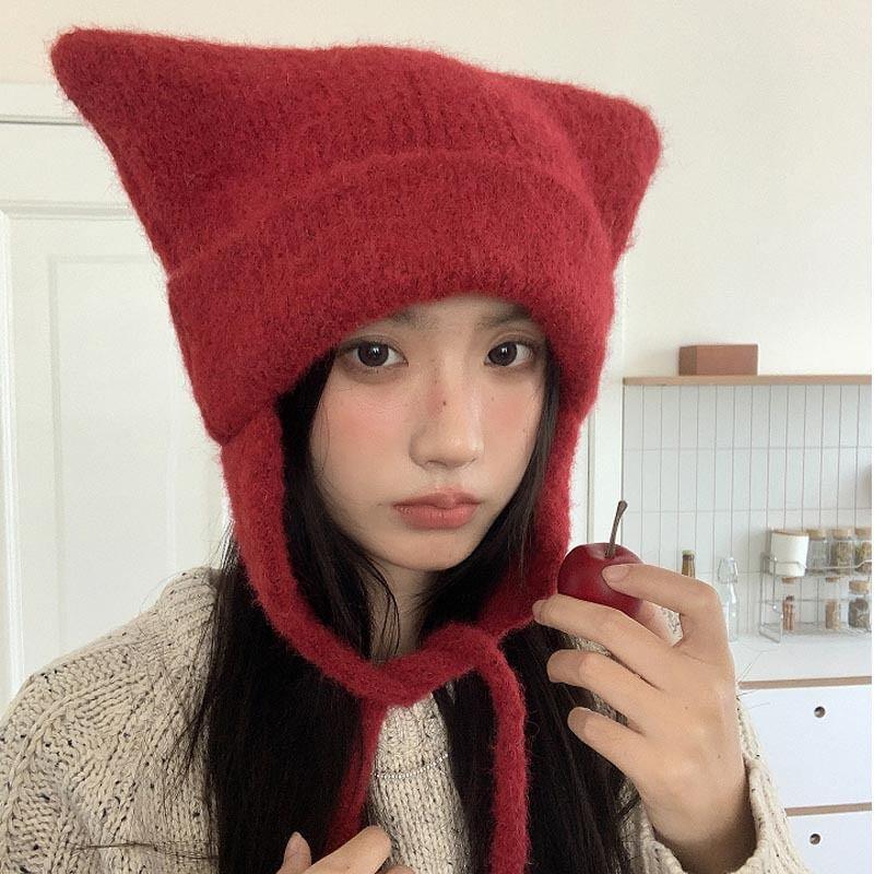 Cat Ear Knit Trapper Hat Product Image