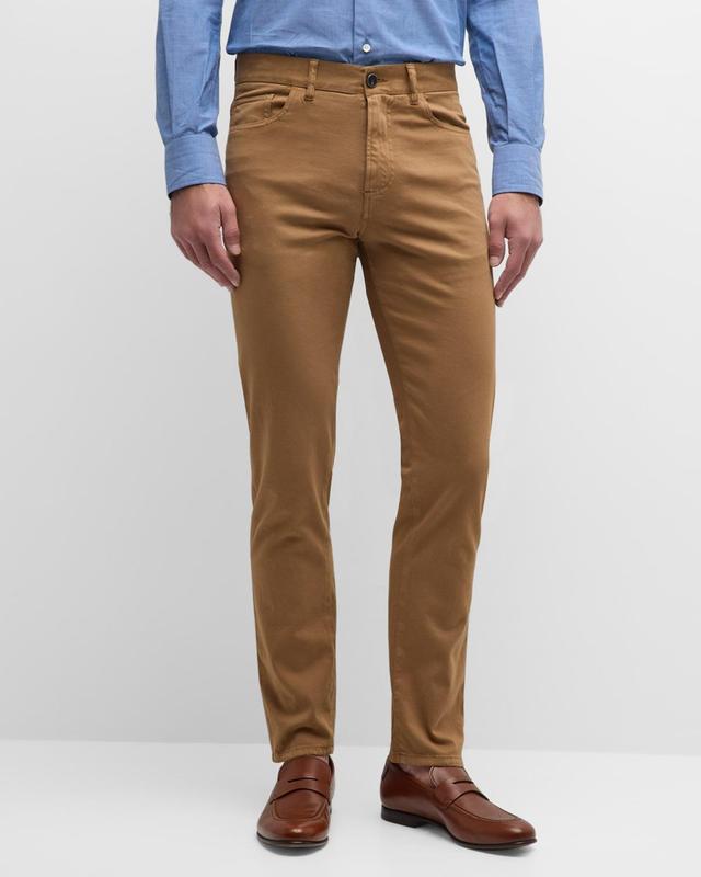 Mens Cashmere-Cotton Slim 5-Pocket Pants Product Image