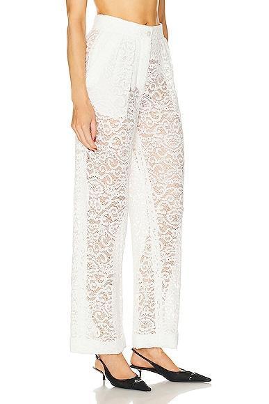 Interior The Gertude Sheer Cotton Blend Lace Pants Product Image