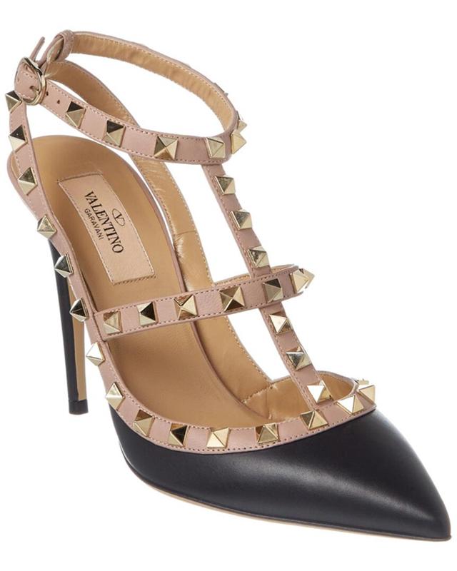 Valentino Rockstud Caged 100 Leather Pump In Black Product Image