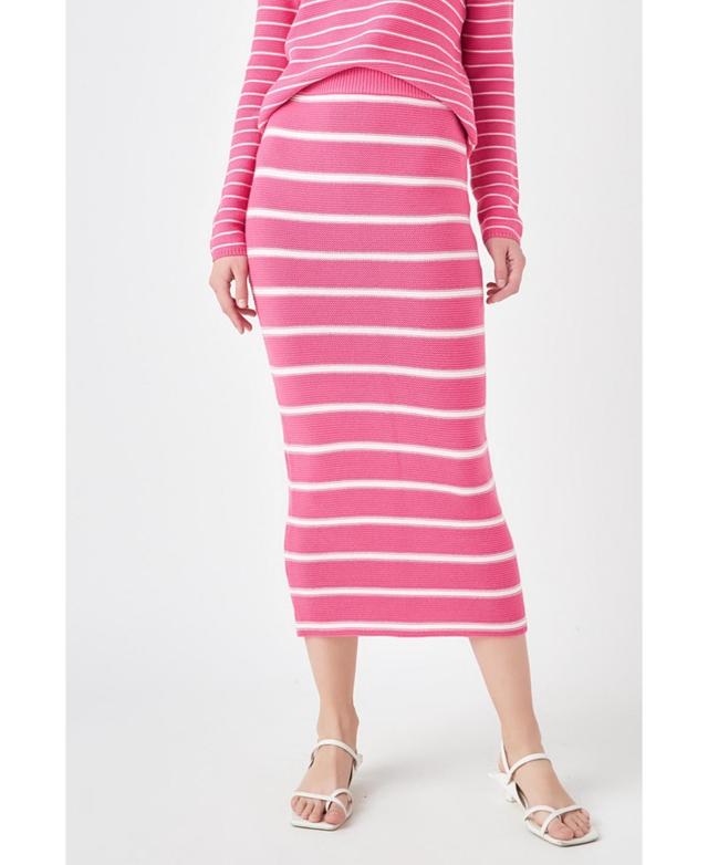 English Factory Stripe Sweater Skirt Product Image