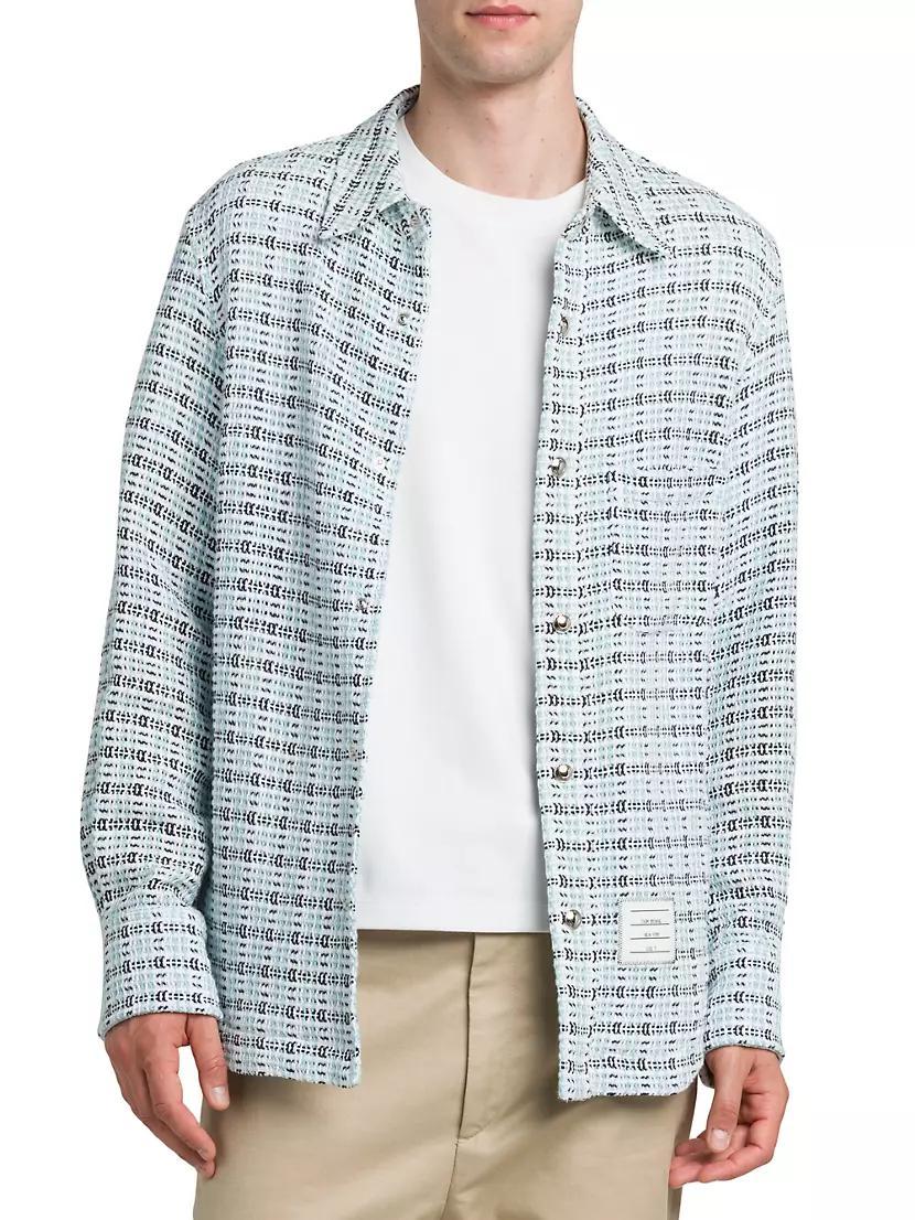 Plaid Snap-Front Shirt Jacket Product Image