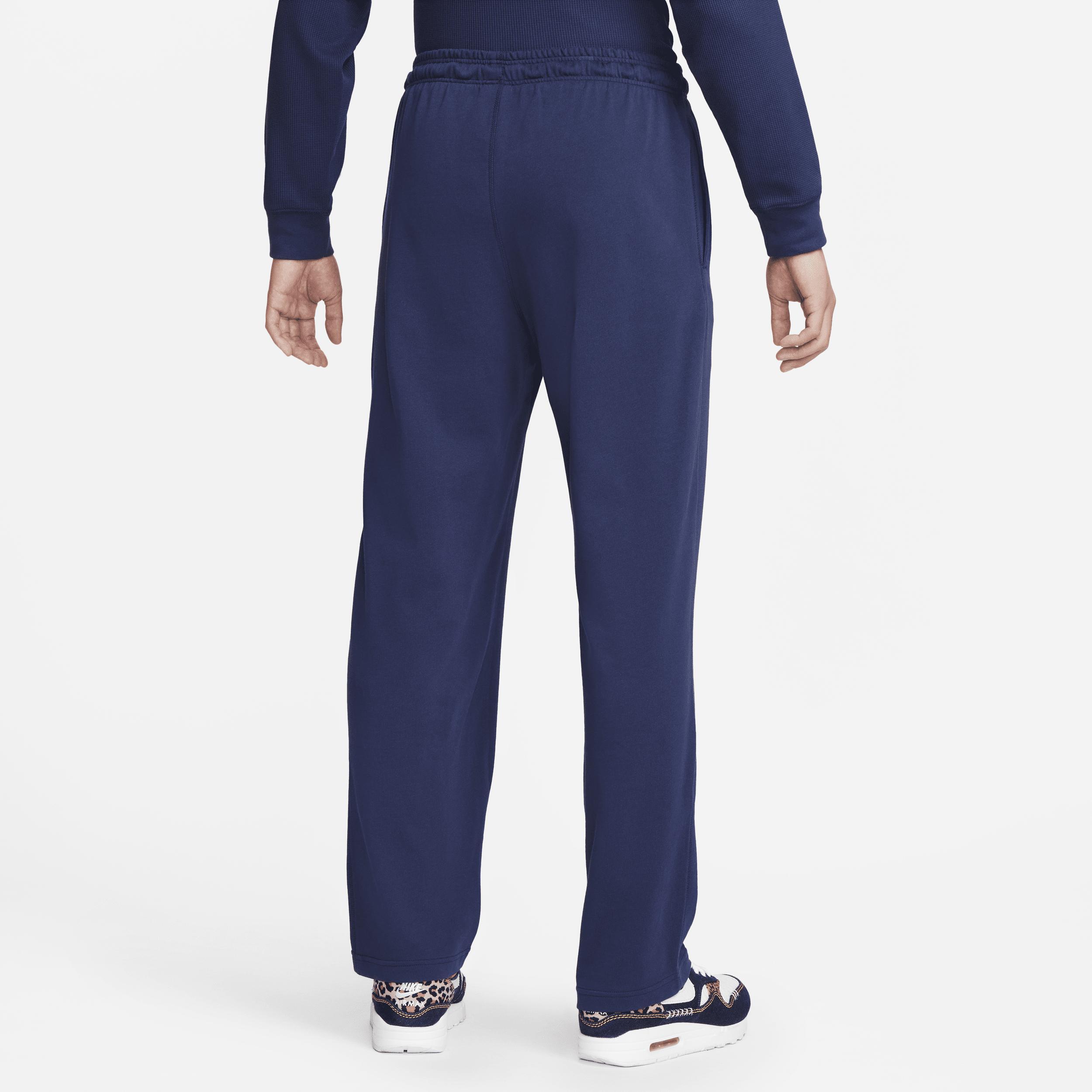 Nike Mens Club Knit Open Hem Pant - Midnight Navy/White Product Image