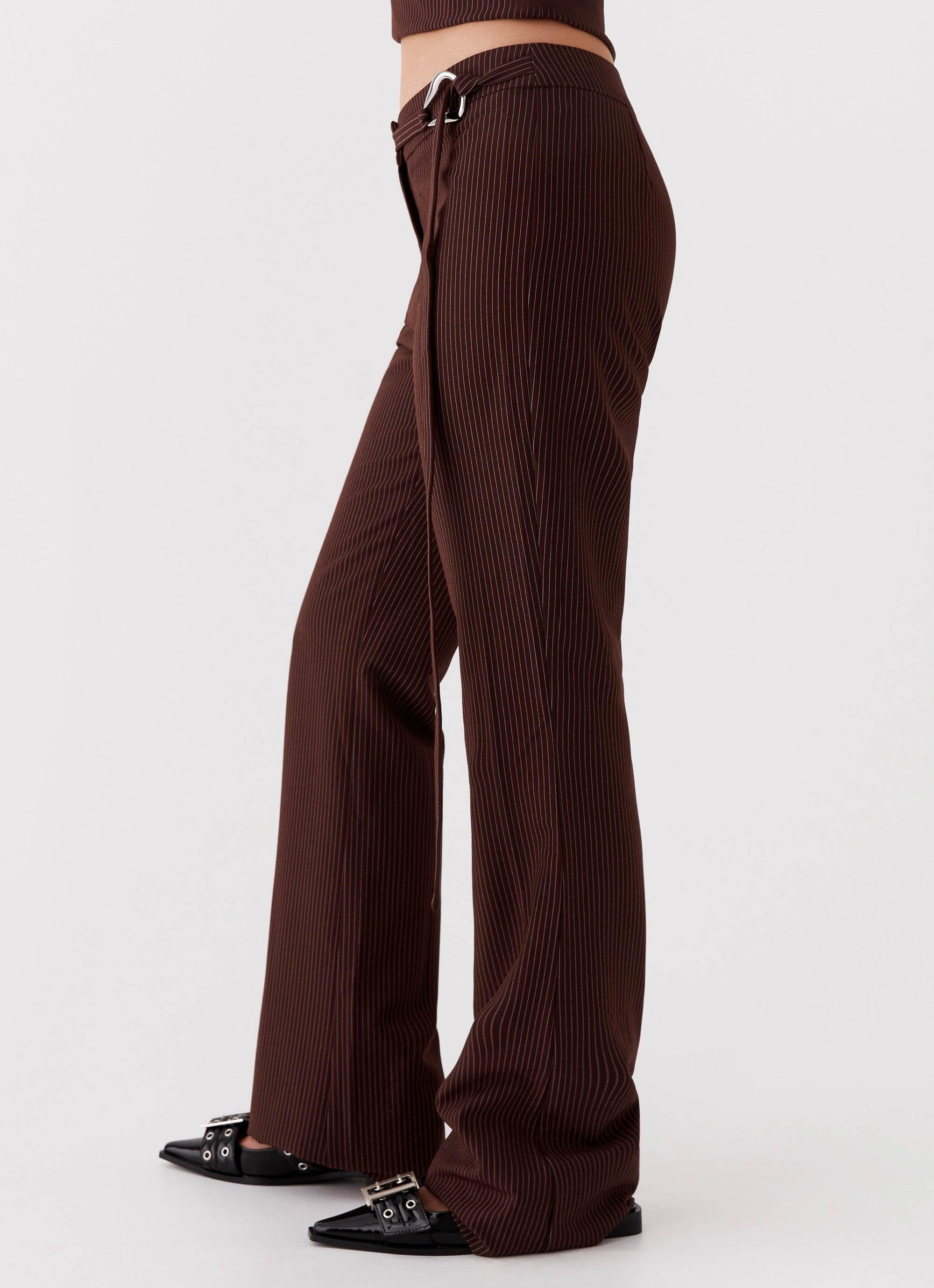 Orla Fitted Flare Pants - Chocolate Product Image