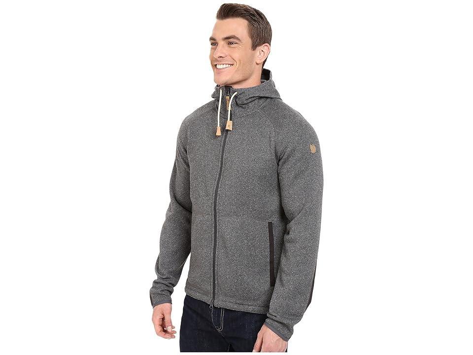 Fjallraven Ovik Fleece Hoodie (Dark Grey) Men's Sweatshirt Product Image