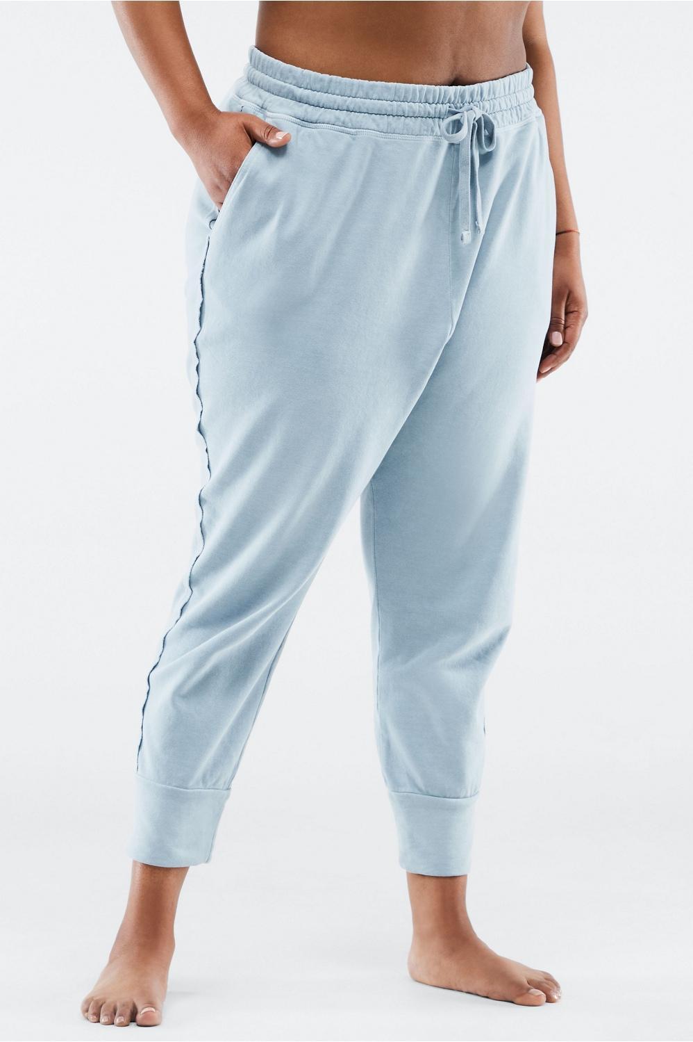 Fabletics Luxe Terry Jogger Womens blue plus Size 4X product image