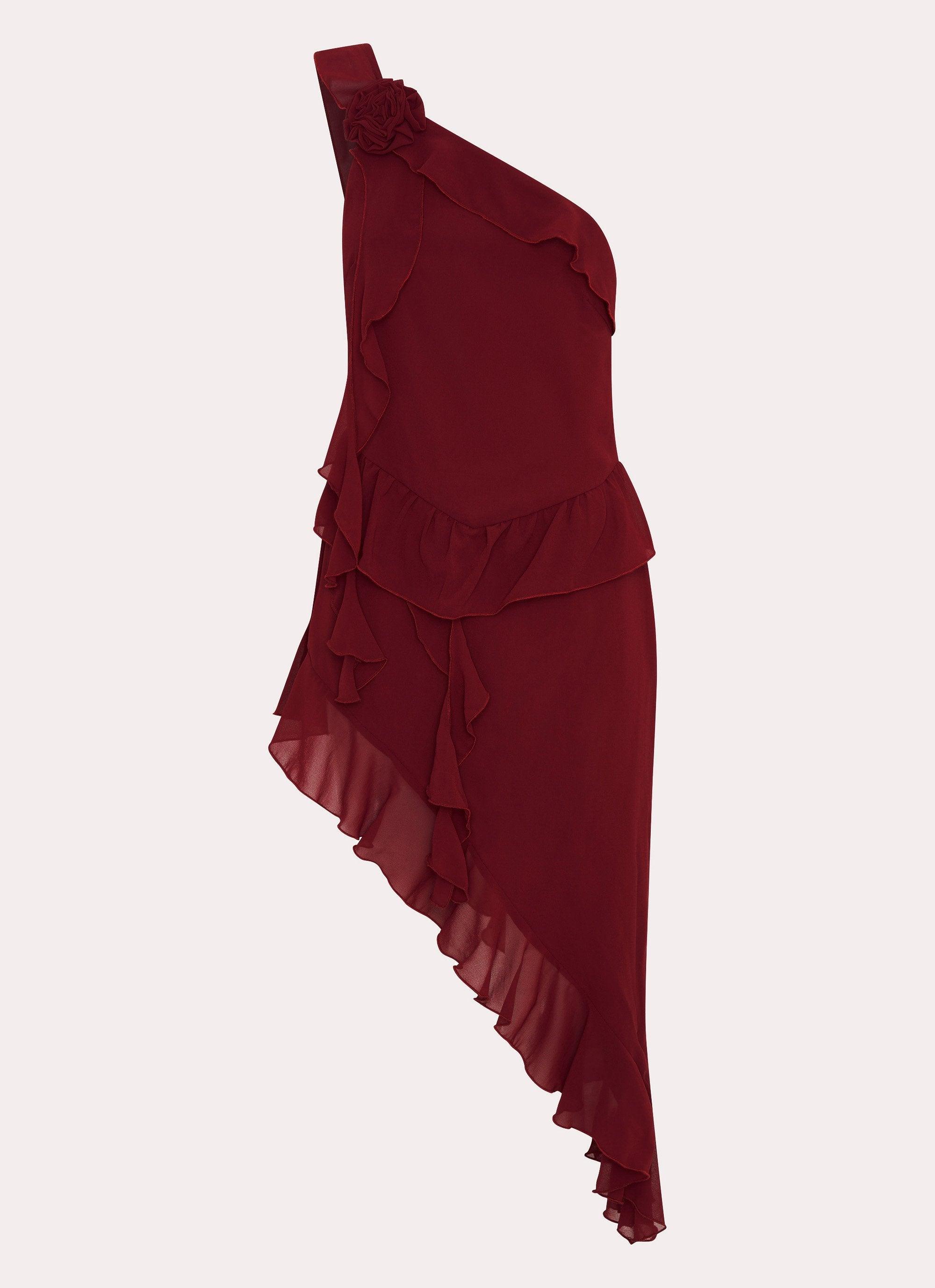 No Secret Mini Dress - Deep Red Product Image