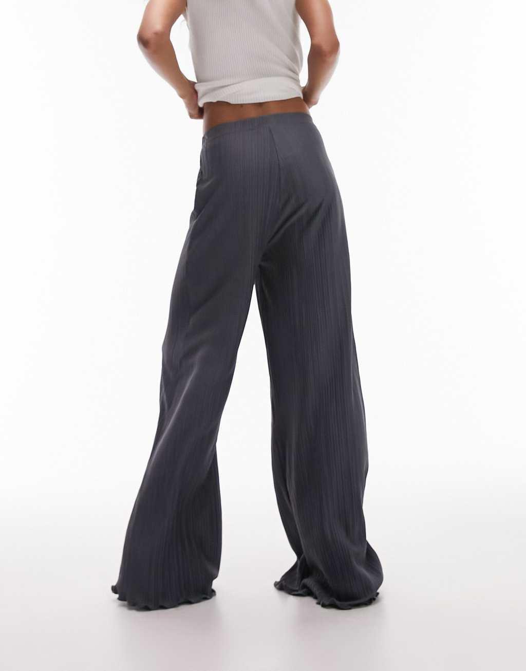 Topshop plisse wide leg pants Product Image