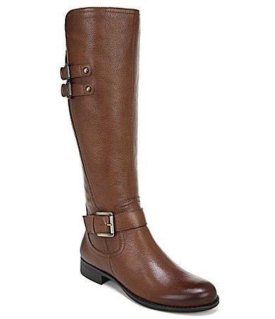 Naturalizer Jessie Wide Calf Leather Buckle Riding Boots Product Image