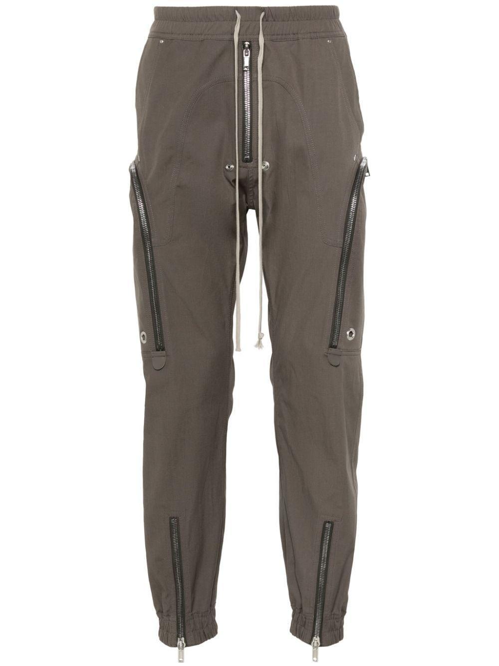 Organic-cotton Tapered Trousers In Brown Product Image