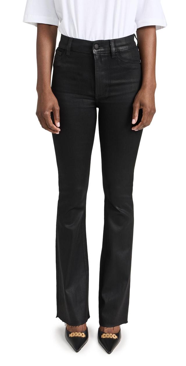 DL1961 Bridget High Rise Ankle Bootcut Jeans in Black Coated Product Image