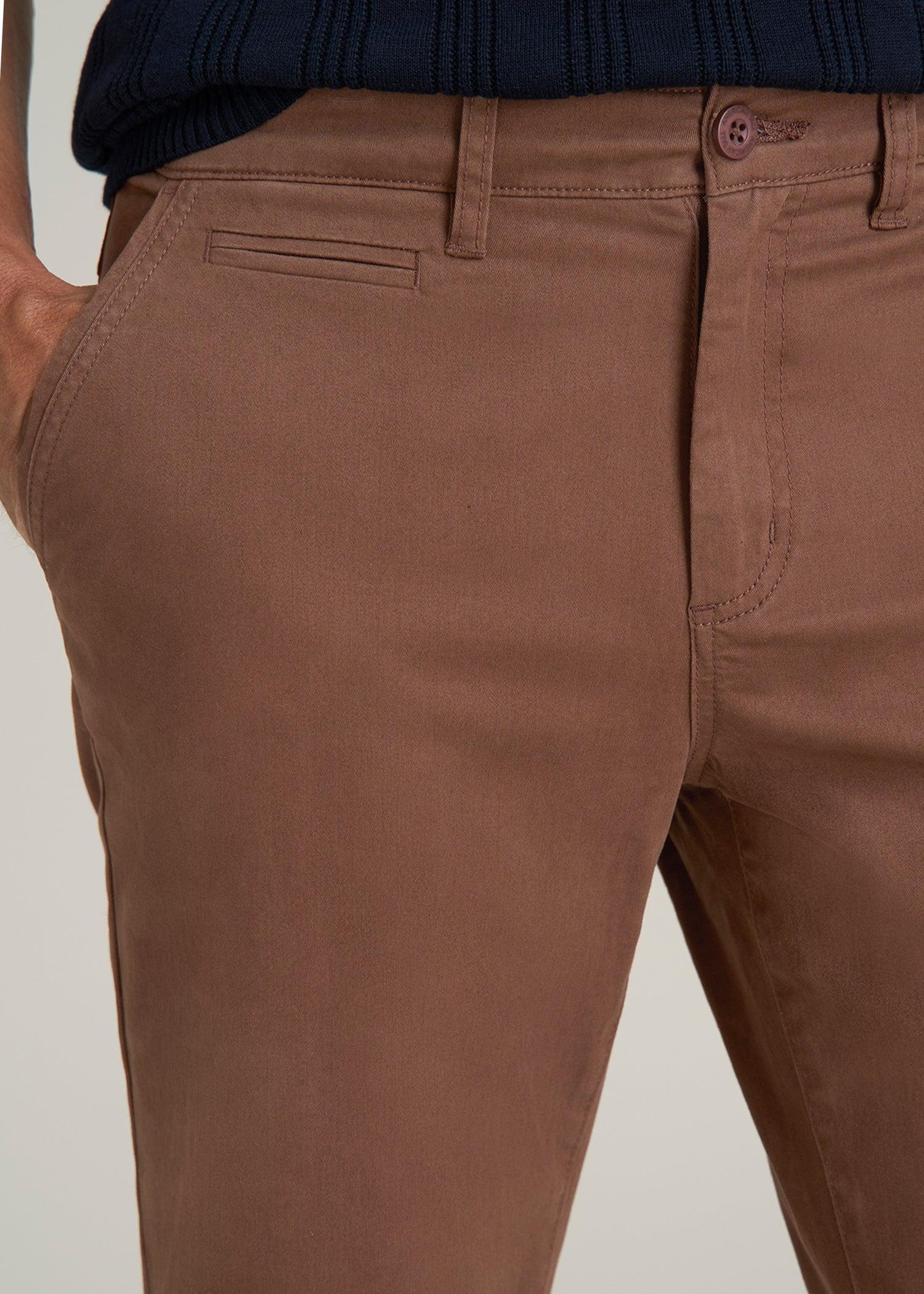 Carman TAPERED Chinos in Otter Brown - Pants for Tall Men Product Image