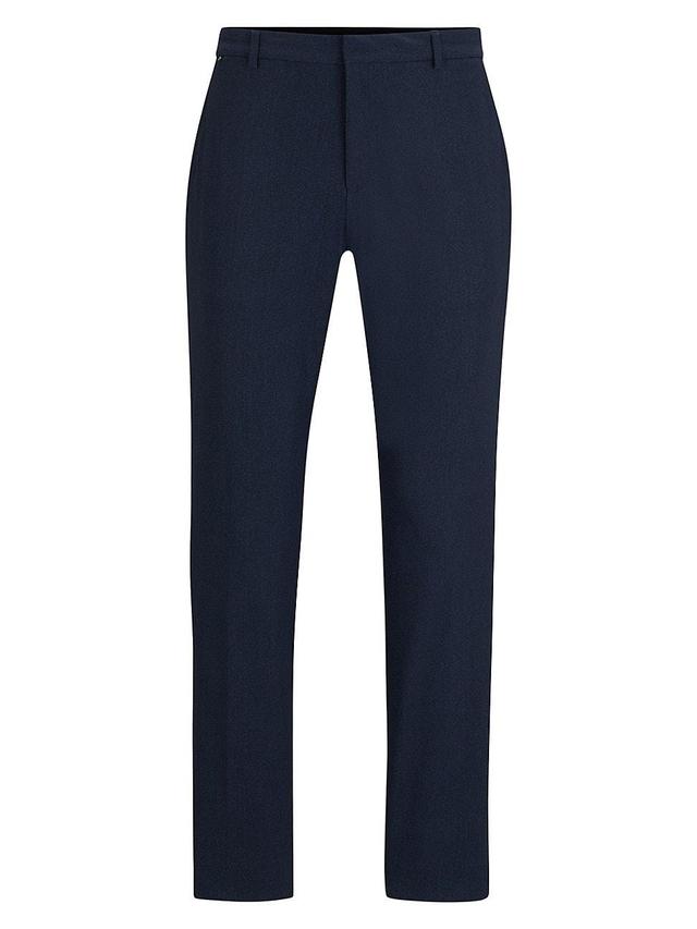 Mens Slim-Fit Trousers in Micro-Patterned Performance-Stretch Jersey Product Image