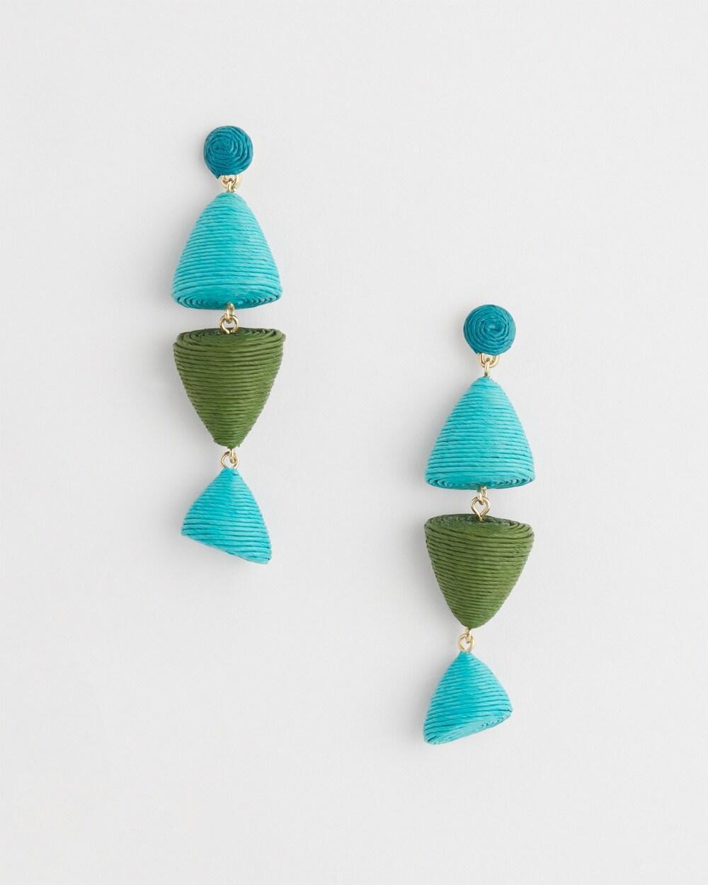 No Droop Abstract Fish Drop Earrings   Chico's - Peacock Blue - Women Product Image