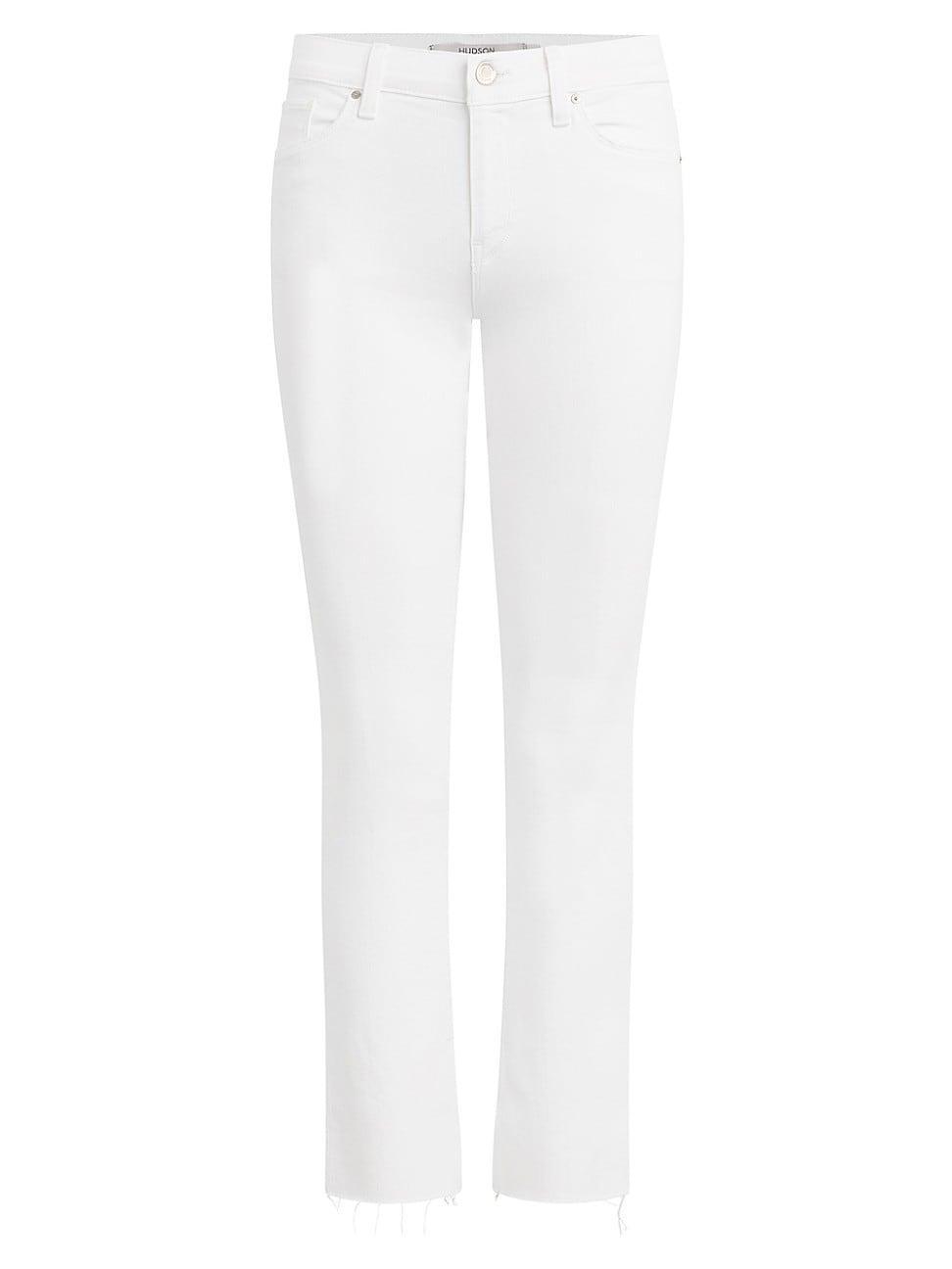 Womens Nico Mid-Rise Slit Straight Ankle Jeans Product Image