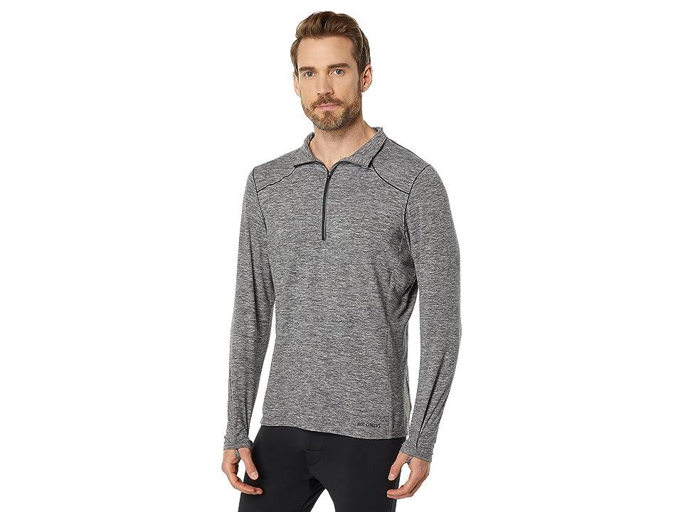 Hot Chillys Clima-Trek Zip-Tee (Grey Heather) Men's Clothing Product Image