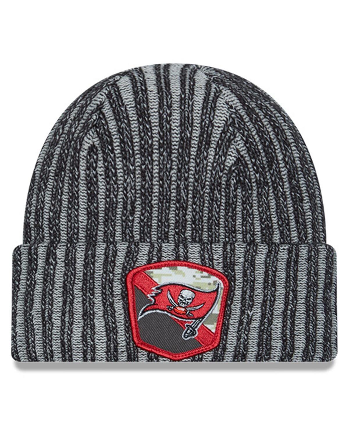 Mens New Era Black Tampa Bay Buccaneers 2023 Salute To Service Cuffed Knit Hat Product Image